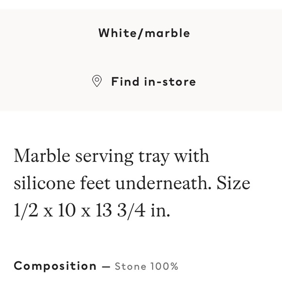 H&M Marble Serving Tray - Picture 3 of 4